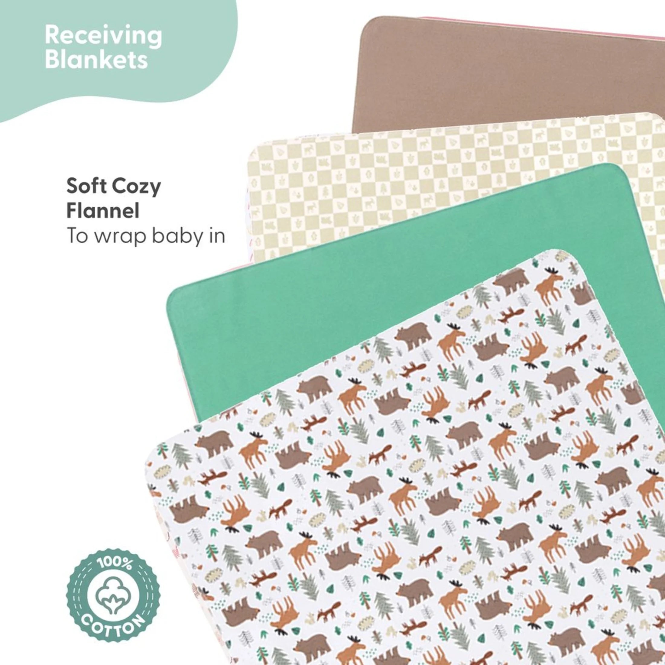 Newborn Baby Layette Gift Set for Baby Boys, Woodland Animals, 23 Essential Pieces, 0-3 Months